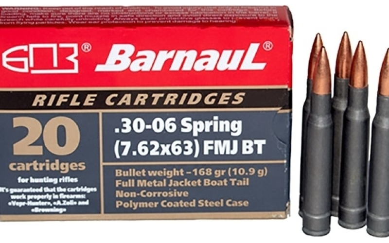 Barnaul Ammunition 30-06 springfield 168gr full metal jacket 20/box